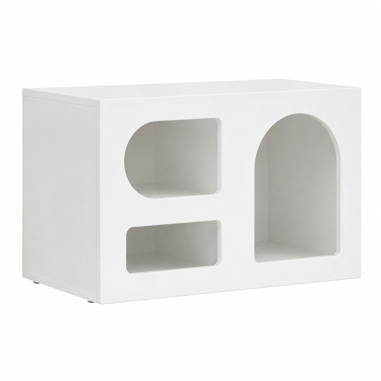 Meuble TV, coloris blanc, 60 x 35 x 40 cm, pour le salon