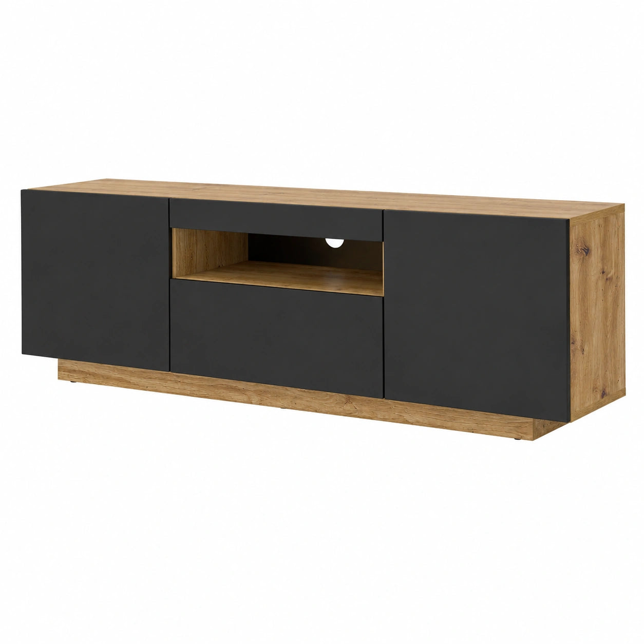 Armoire, en chêne, coloris noir, pour la chambre