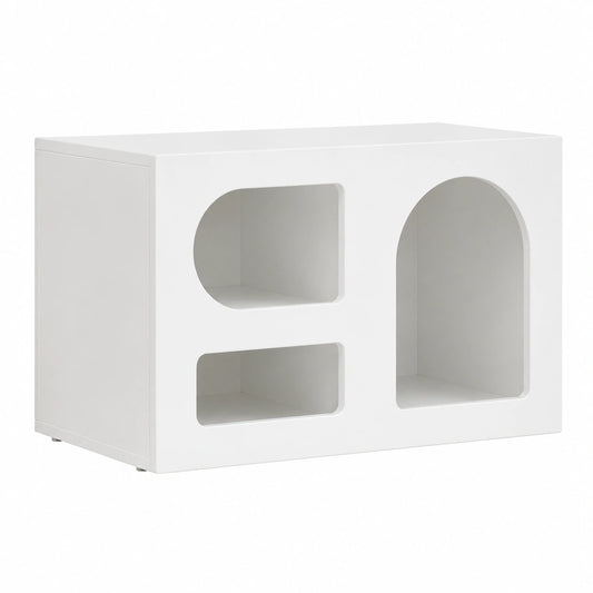 Meuble TV, coloris blanc, 60 x 35 x 40 cm, pour le salon