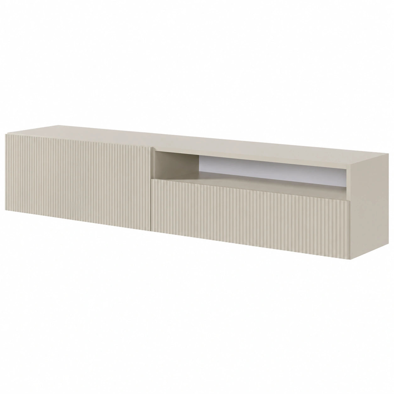 Armoire, avec rangement, coloris gris et beige, pour la chambre