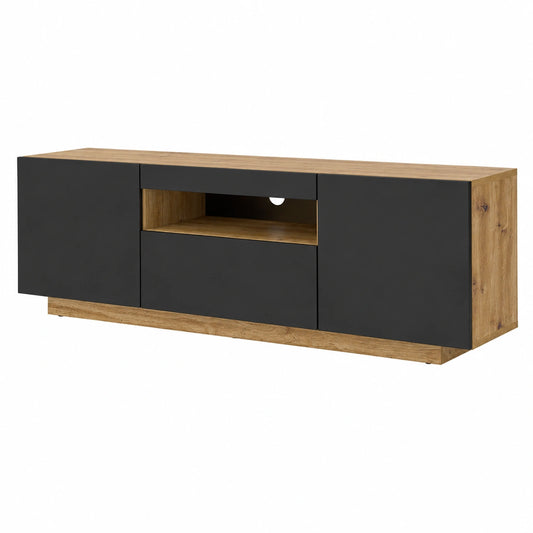 Armoire, en chêne, coloris noir, pour la chambre