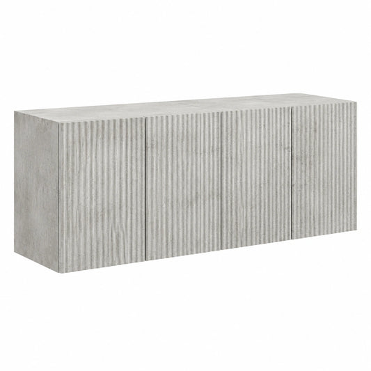 Meuble TV, 2 pièces, avec rangement, coloris gris, 59,5 x 31 x 40 cm, pour le salon