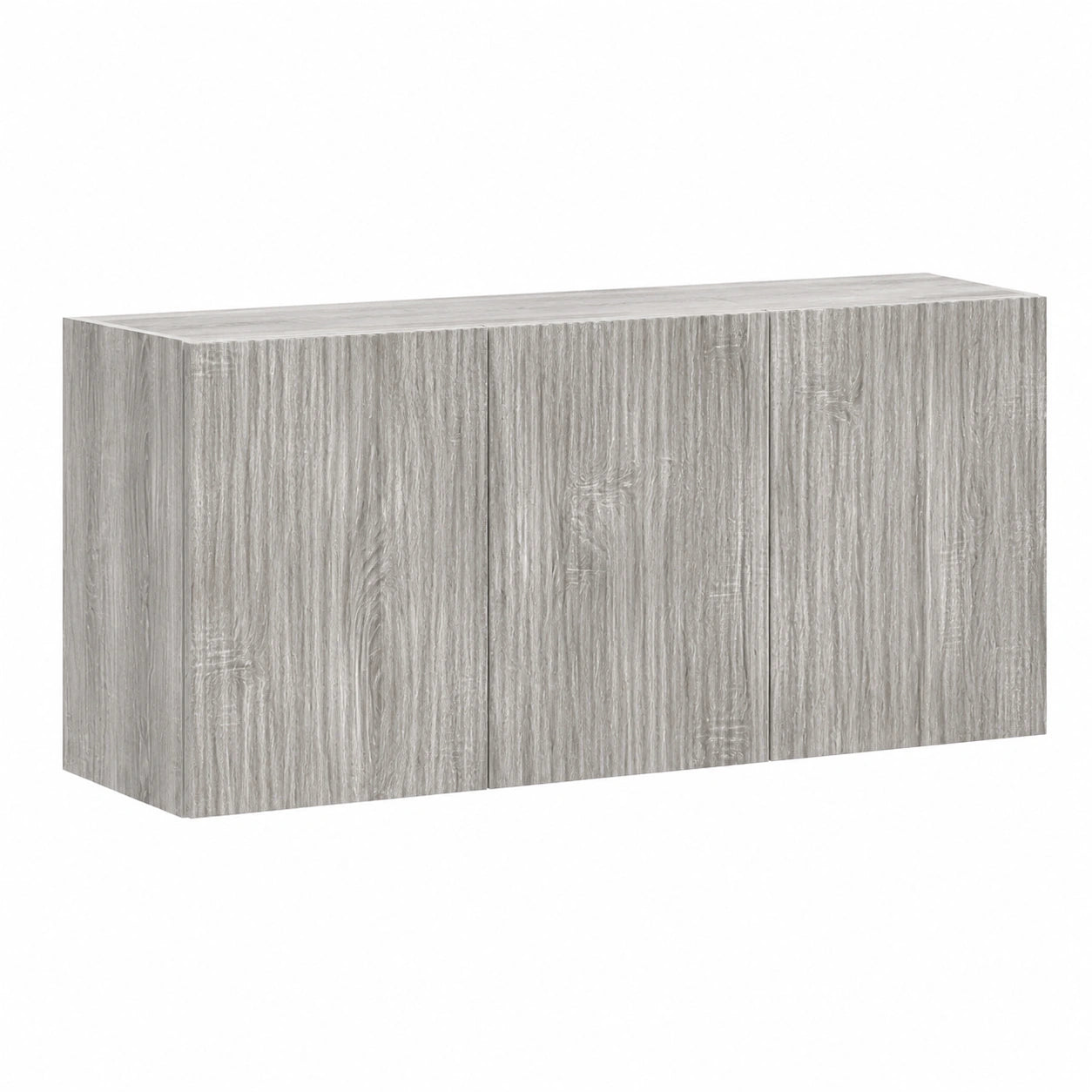 Meuble TV, avec rangement, coloris gris, 59,5 x 31 x 40 cm, pour le salon