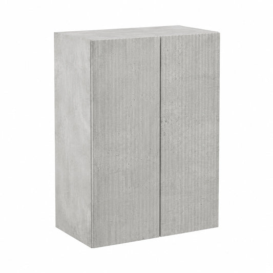 Meuble TV, avec rangement, coloris gris, 59,5 x 31 x 80 cm, pour le salon