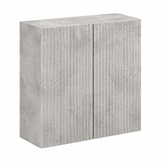 Meuble TV, avec rangement, coloris gris, 59,5 x 31 x 60 cm, pour le salon