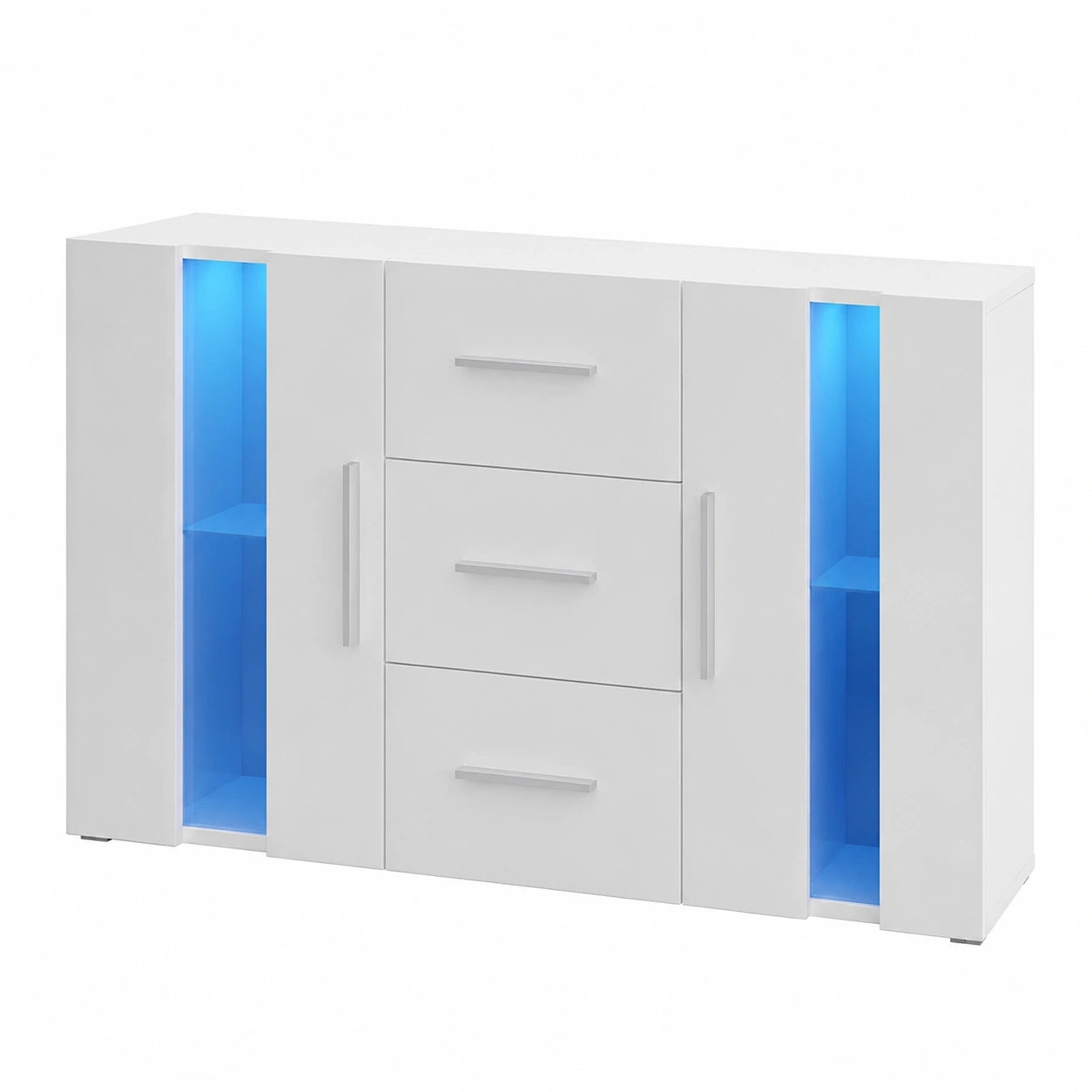 Armoire, avec rangement, avec tiroirs, avec portes, coloris blanc, pour la chambre